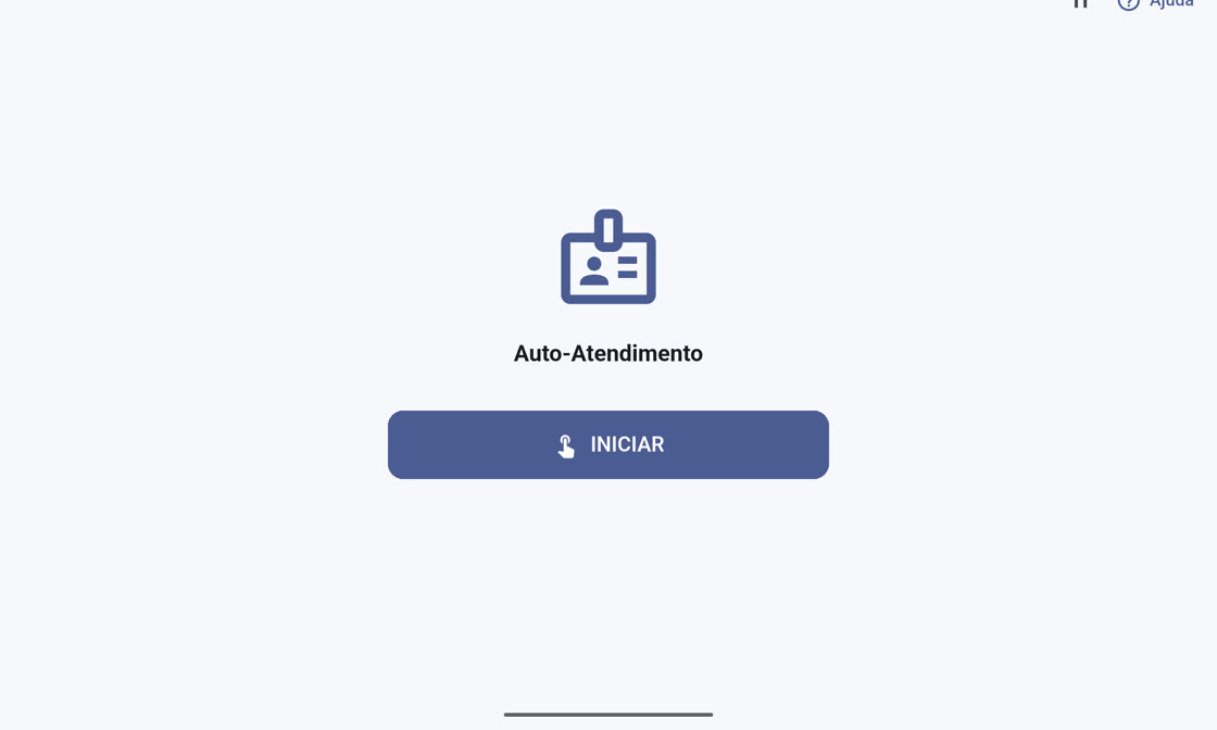 Tela inicial do Totem de Visitante: Tenho um convite e Não tenho convite