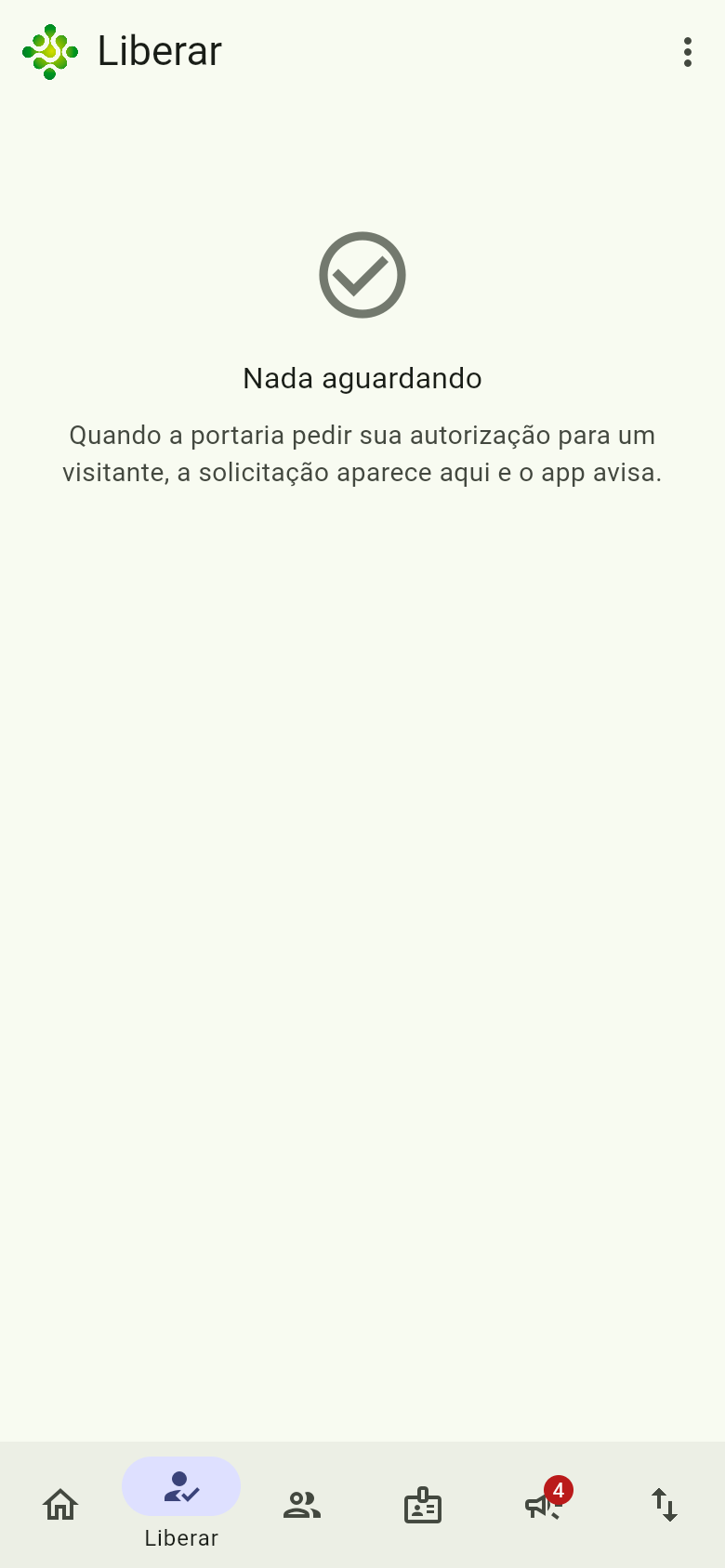 Pedidos de liberação