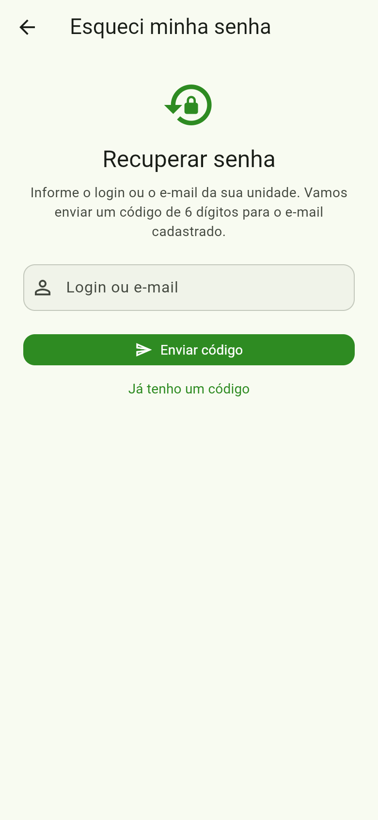 Recuperar senha