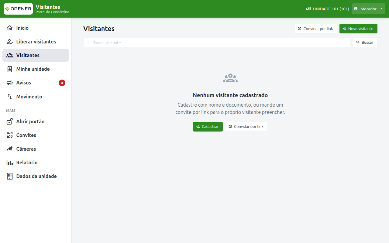 Lista de visitantes